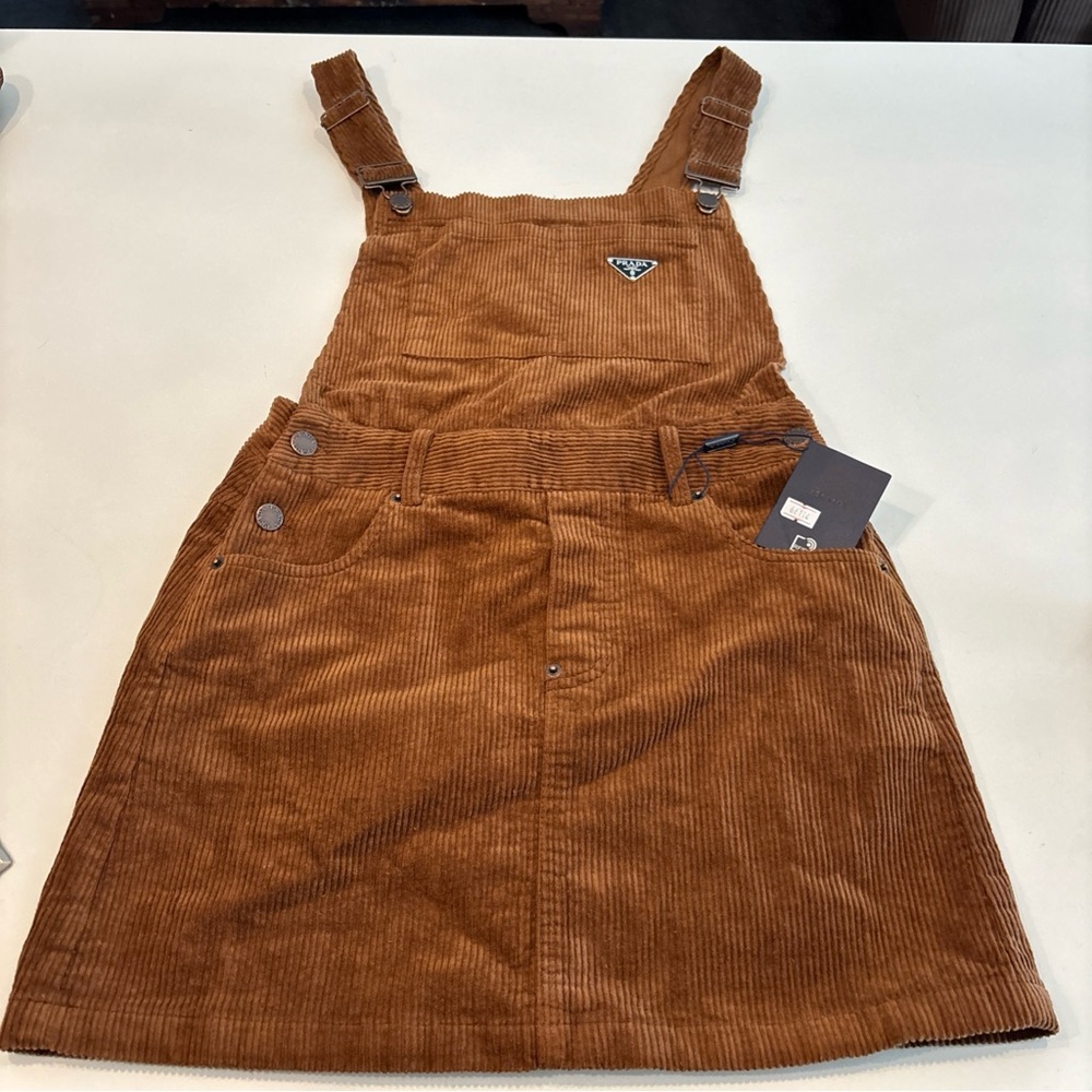 Prada Brown Corduroy Jumpsuit